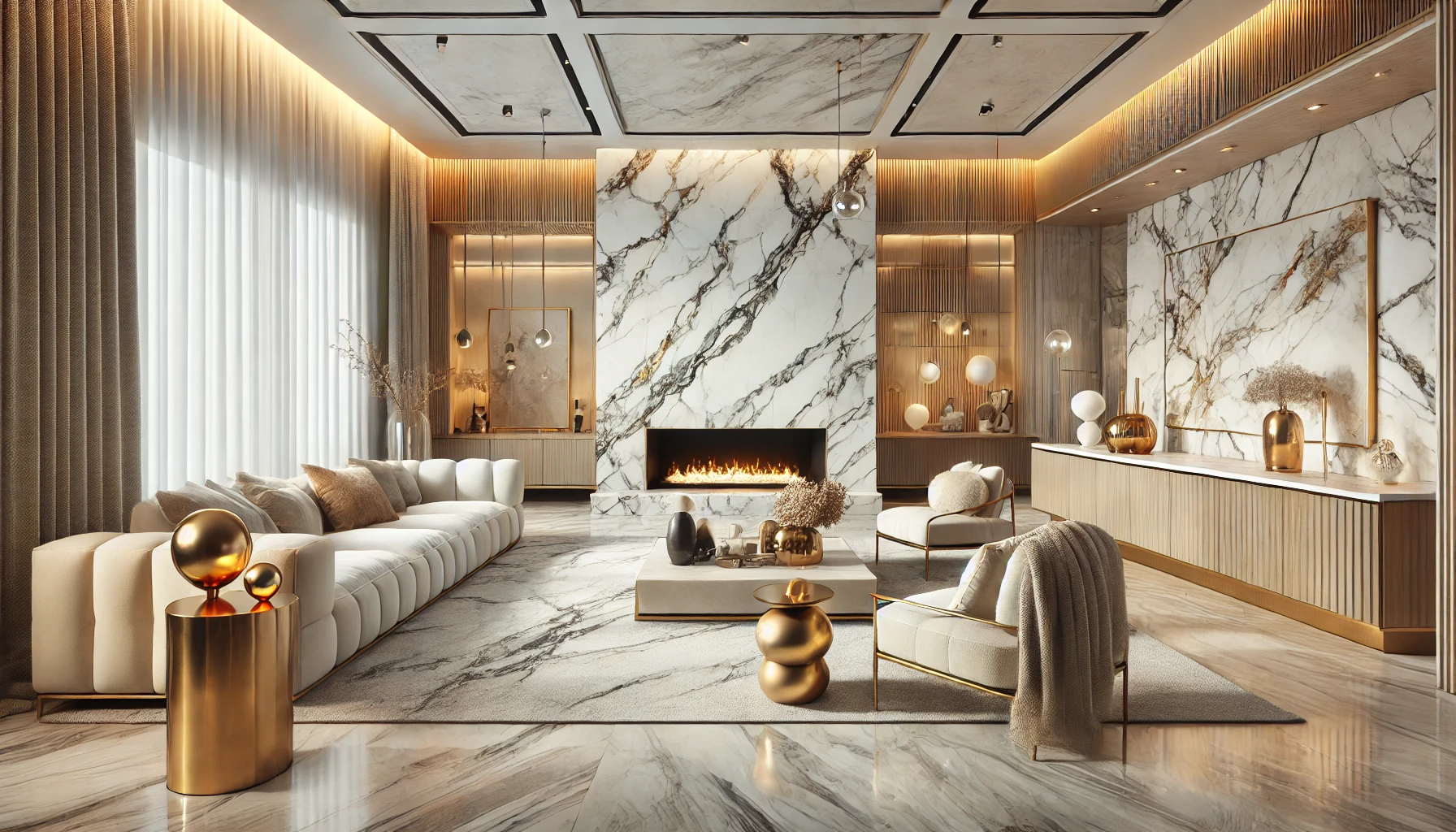 Calacatta Gold Marble: Timeless Elegance for Modern Living Spaces
