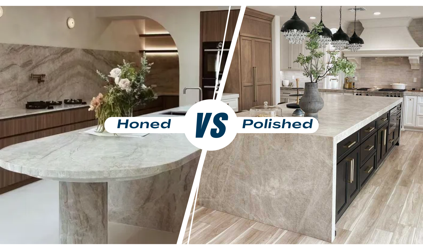 Honed Quartzite vs Polished Quartzite Countertop