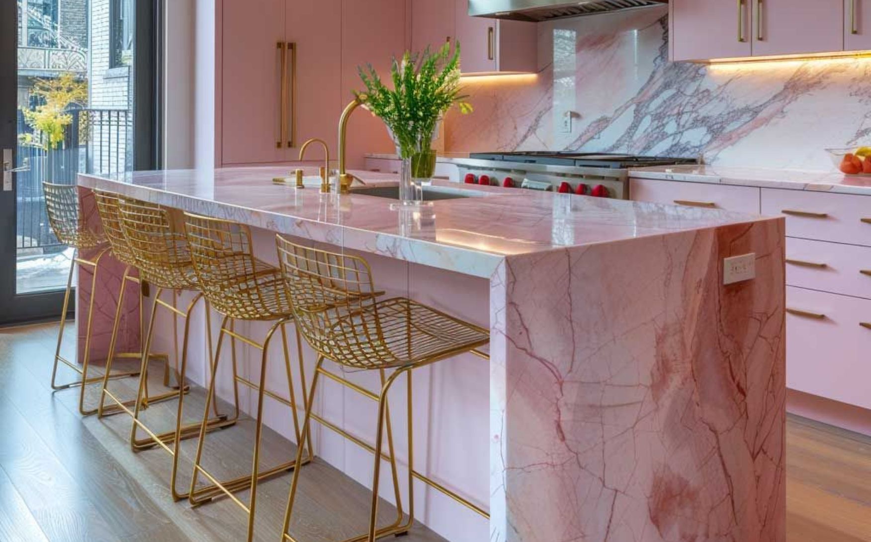 Pink marble