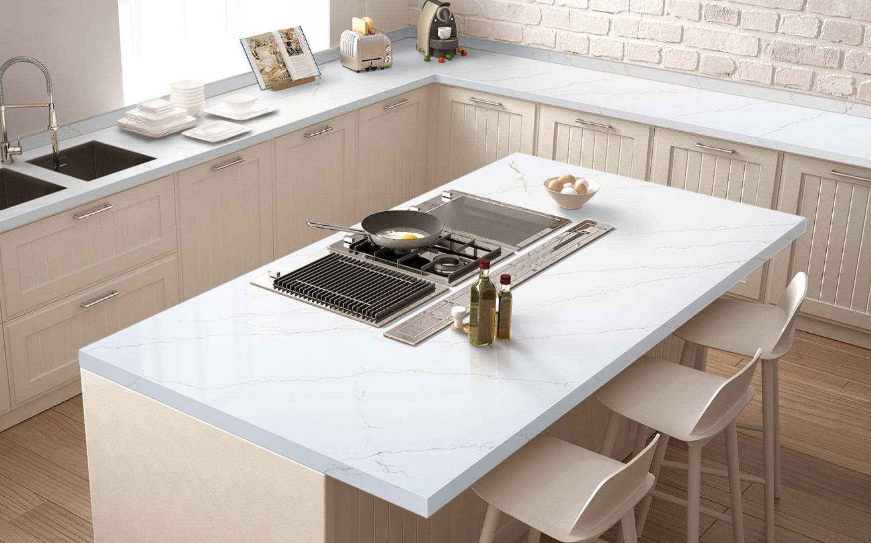 Popular Calacatta Quartz Styles