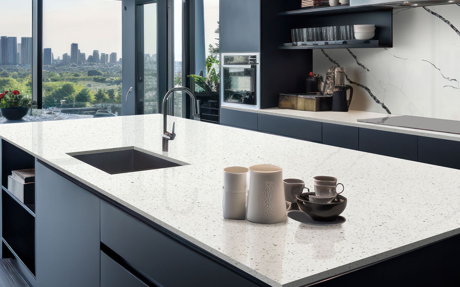 Calacatta Laza Quartz Countertops