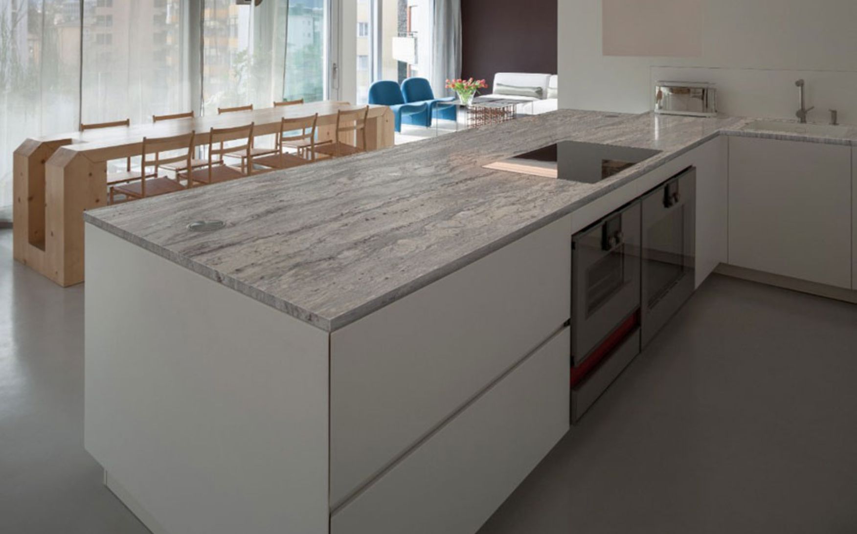 River White Granite Kitchen Countertops