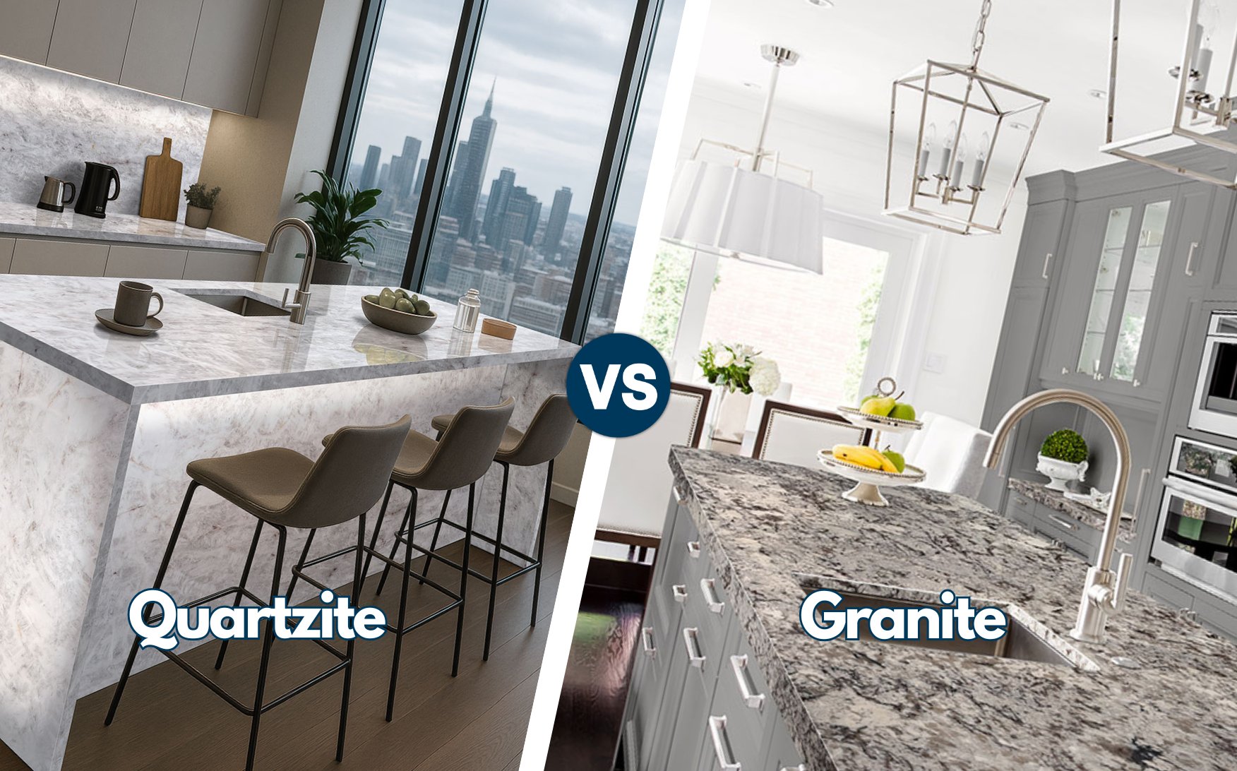 Quartzite vs Granite countertops